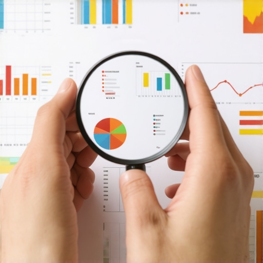 A person analyzing a complex credit report with a magnifying glass to show the nuances of credit scoring.
