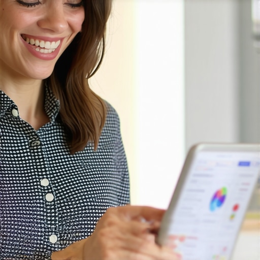Person monitoring their credit score for long term financial stability.
