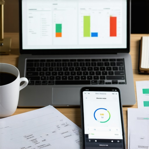 A workspace with tools for credit monitoring and budget management