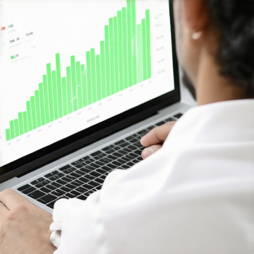 Maintaining a High Credit Score with Digital Tools A person managing their credit profile using a modern financial dashboard.