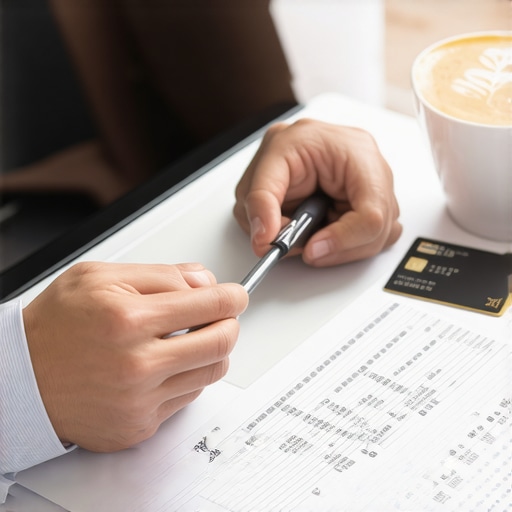 Close-up of financial tracking on a laptop for credit maintenance.