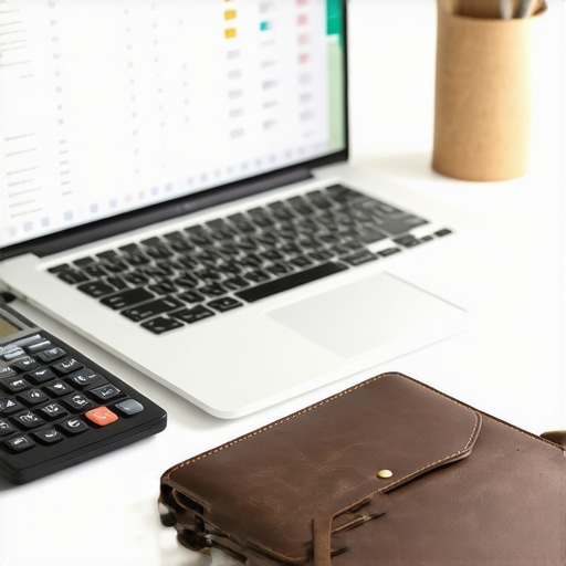 A home office desk with tools for manual credit tracking and debt management.
