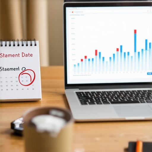 Mastering Credit Maintenance Systems A laptop showing a rising credit score and a financial planning calendar on a desk.