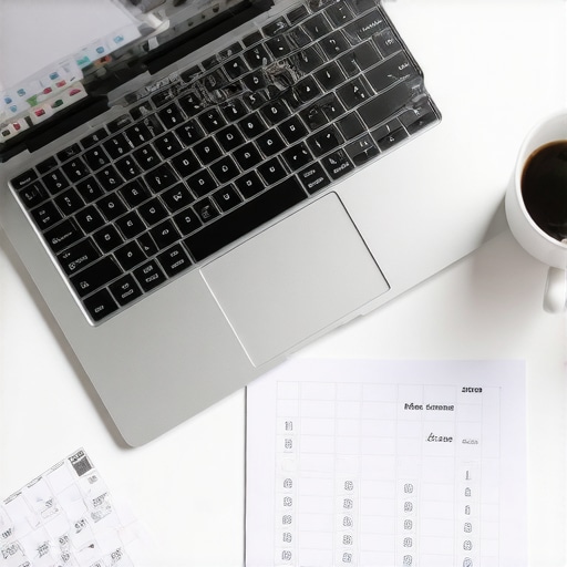 A clean desk showing tools for credit maintenance and monthly financial tracking.