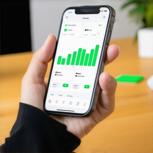 A person using a specialized budgeting app to manage debt and monitor credit score improvements.