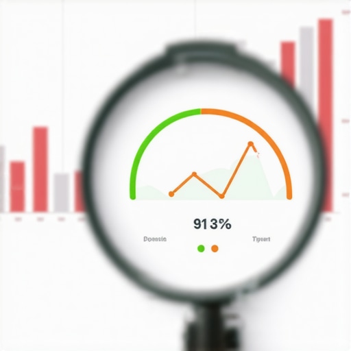 Monitoring Credit Data Trends A digital credit score graph showing steady growth over time.