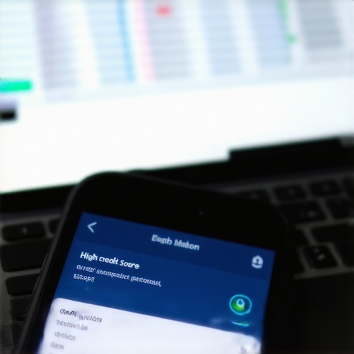 Financial dashboard and mobile app showing credit score progress and maintenance.