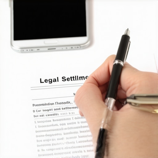 Hand signing a legal document to prevent wage garnishment