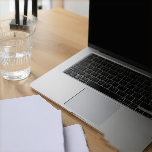 Organized Financial Maintenance Setup A clean workspace representing long-term credit maintenance and smart financial habits.