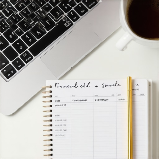 A workspace showing tools for tracking debt and credit scores effectively.
