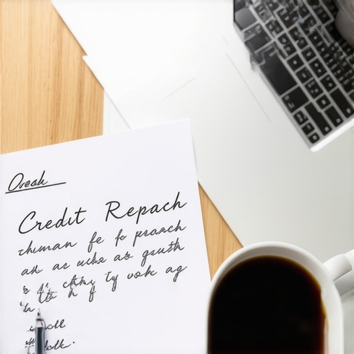 Personalized Goodwill Letter for Credit Repair A handwritten letter on a desk representing the personal touch needed for successful goodwill credit adjustments.