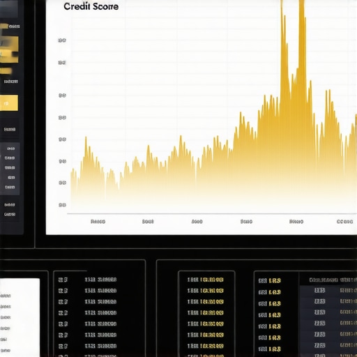Predictive Credit Analytics Dashboard Visualization of long-term credit score growth and financial trends.