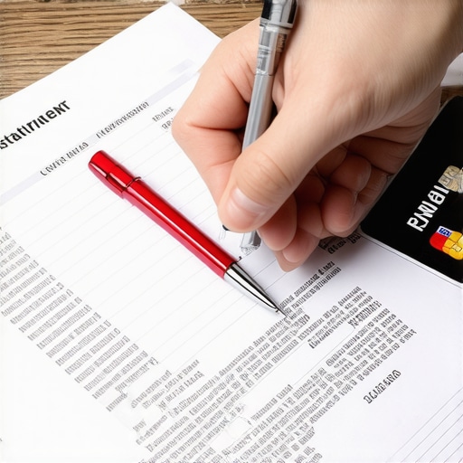 Person circling important bills to pay first during a financial crisis.
