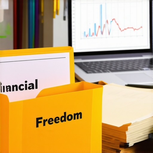 An organized desk with credit repair files and certified mail receipts representing professional debt management.