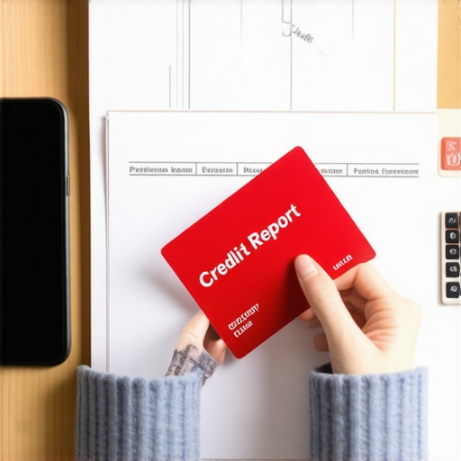 Reviewing a Credit Report Denial Person holding a credit report and a phone preparing for a reconsideration call.