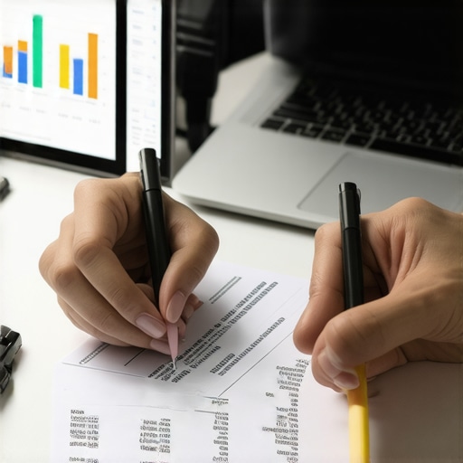 Hands highlighting errors on a credit report to improve score through debt management.