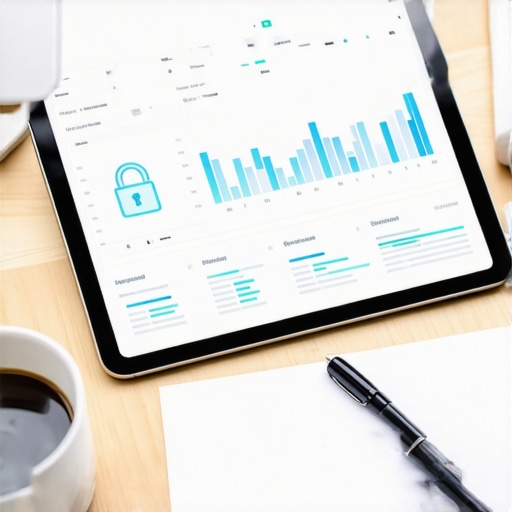 A digital dashboard showing credit growth and security features for long-term maintenance.
