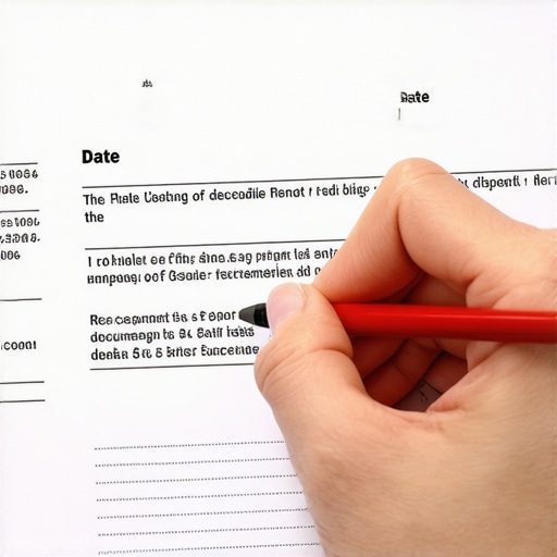 Spotting credit report errors for deletion A person circling an error on a credit report with a red pen.