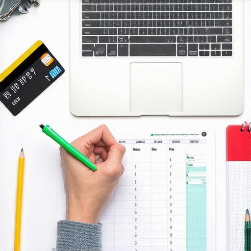 Strategizing Credit Card Payments A person marking a calendar to time credit card payments for maximum credit score impact.