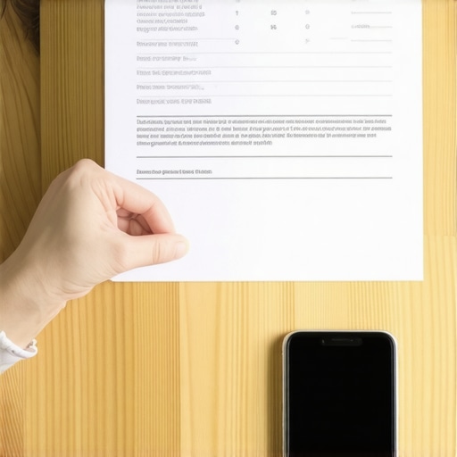 A person calmly handling a certified mail receipt to stop debt collector calls.