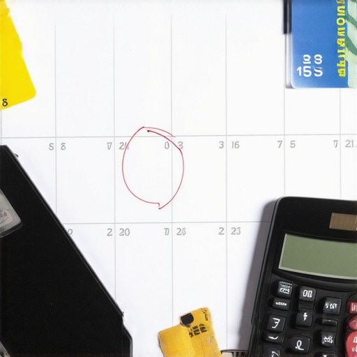 The 15-15 Payment Strategy Calendar Calendar showing two circled dates for a credit card payment strategy.