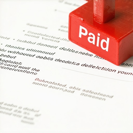 The Mistake of Paying Without Deletion A paid stamp on credit documents symbolizing a common credit repair error.