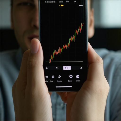 A person looking at a credit score graph on a phone representing the nuance of credit reporting.