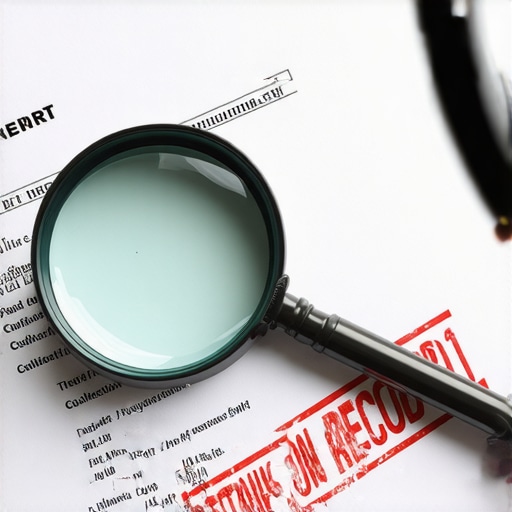 A credit report with a magnifying glass showing that paid collections can still hurt a credit score.