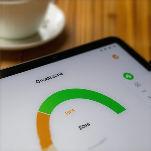 A digital screen displaying a credit score moving into the excellent range on a graph.