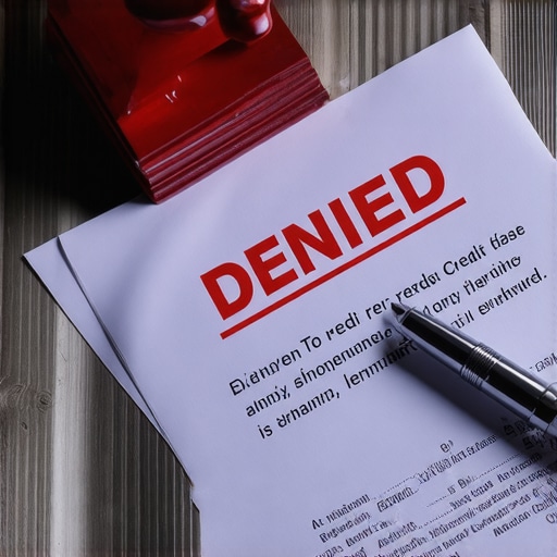 The reality of credit report errors and denials A denied stamp on a credit document highlighting common financial pitfalls