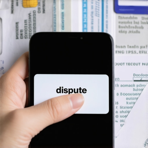 The risks of the easy credit dispute button A person hesitating to use a credit dispute app on their phone.