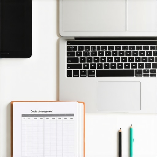 A person using a spreadsheet and planning tools to maintain a high credit score and manage debt effectively.