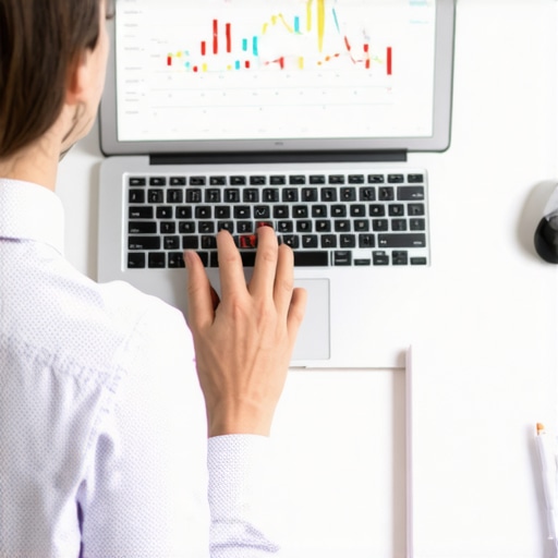 Tools for Long-Term Credit Maintenance A person managing credit and debt using digital and manual tools.