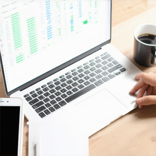 A person manually entering debt and credit data into a spreadsheet for long-term financial maintenance.
