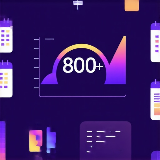 Digital credit score dashboard showing growth and financial management tools.