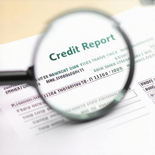 Uncovering Credit Report Nuances A magnifying glass highlighting the details of a credit report for advanced debt management.