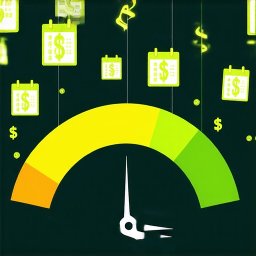 Visualizing Credit Score Recovery Through Strategic Timing Strategic credit score improvement dashboard showing timing and payment icons.