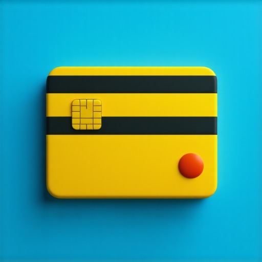 A 3D graphic showing a credit card with low utilization to illustrate a key credit building tactic.